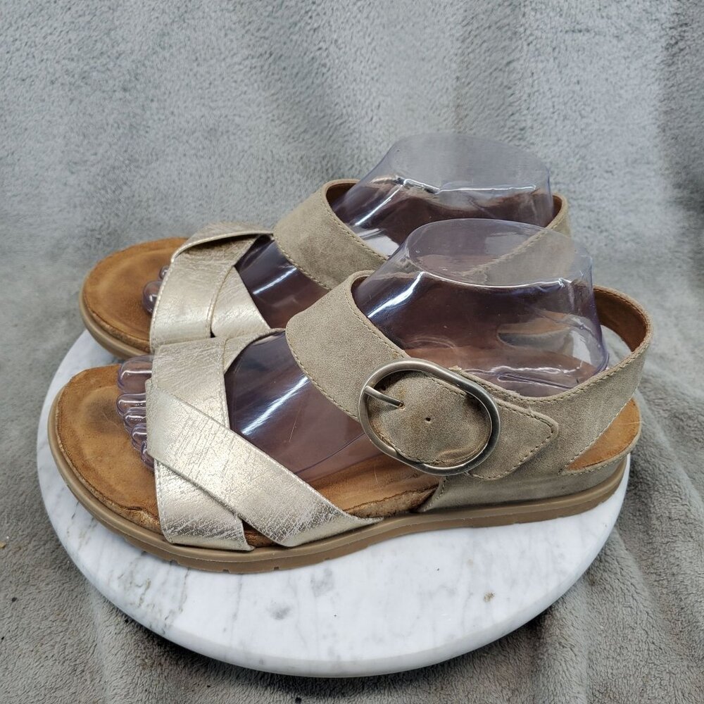 Sofft Shoes Womens Size 9 Gold Faux Leather Galiana Sandals